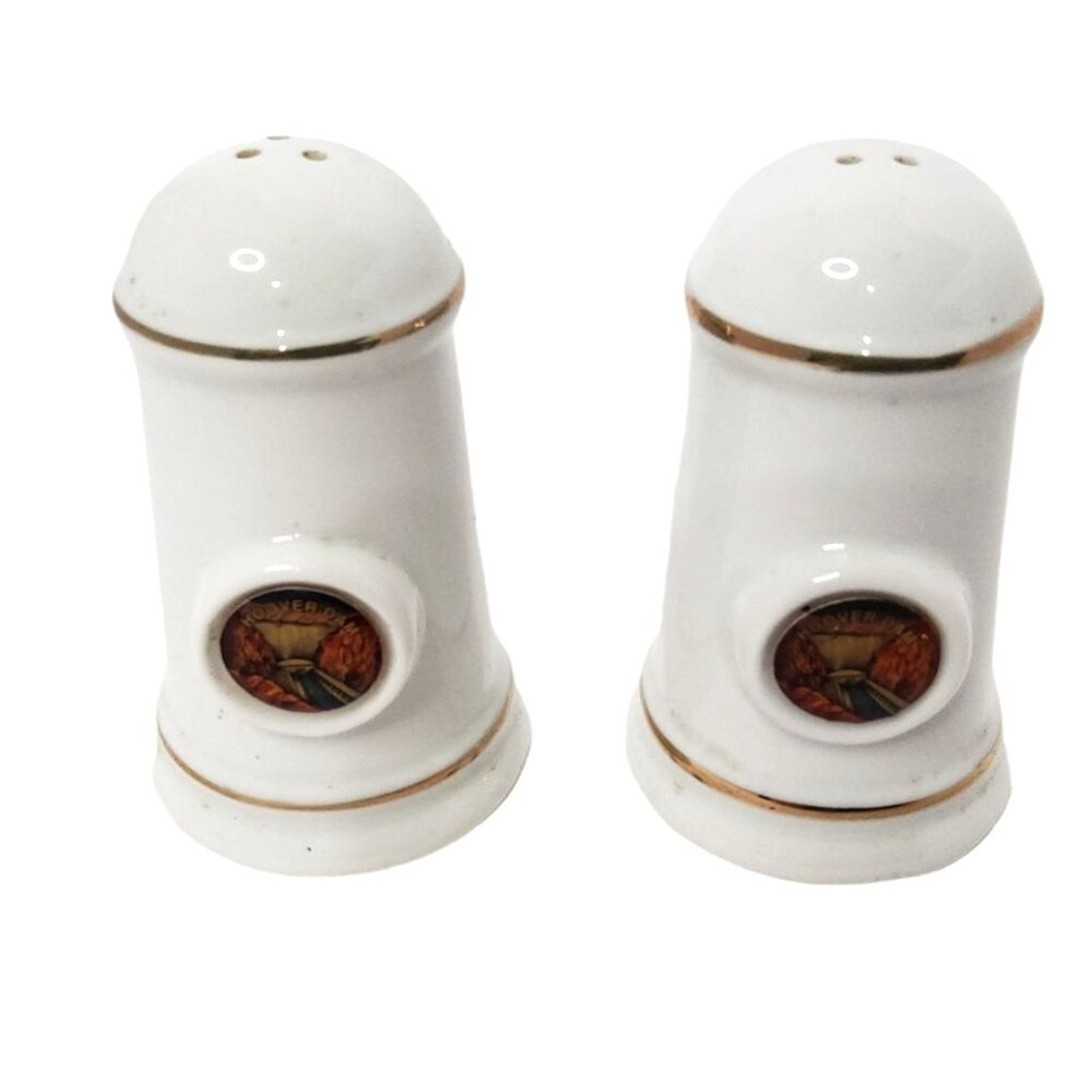 Vintage Collectible Hoover Dam Souvenier Ceramic Salt & Pepper Shakers 3.25".